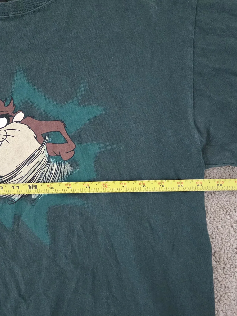 Vintage 90s Looney Tunes Taz Dark Green Graphic Tee Men's XL